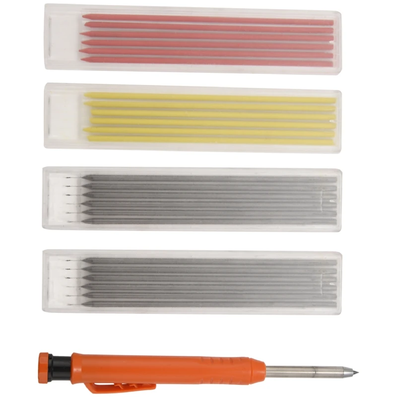 LUDA 1Pc Solid Carpenter Pencils With 24 Refills, Woodworking Tools Deep Hole Pen Marking Tool For Woodworking Architects
LUDA 1Pc Solid Carpenter Pencils With 24 Refills, Woodworking Tools Deep Hole Pen Marking Tool For Woodworking Architects