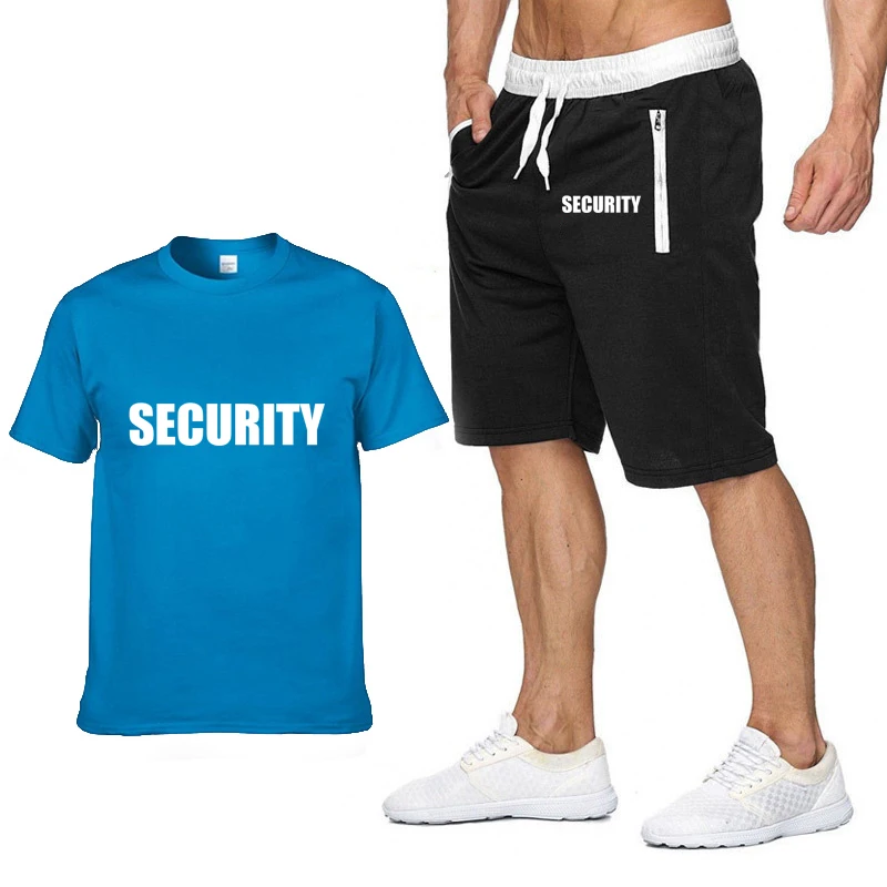 Mens Short Sleeve Security Uniform Print Summer Mens TShirt HipHop Harajuku High Quality Cotton T Shirts Pants Suit Sportswear
Mens Short Sleeve Security Uniform Print Summer Mens TShirt HipHop Harajuku High Quality Cotton T Shirts Pants Suit Sportswear