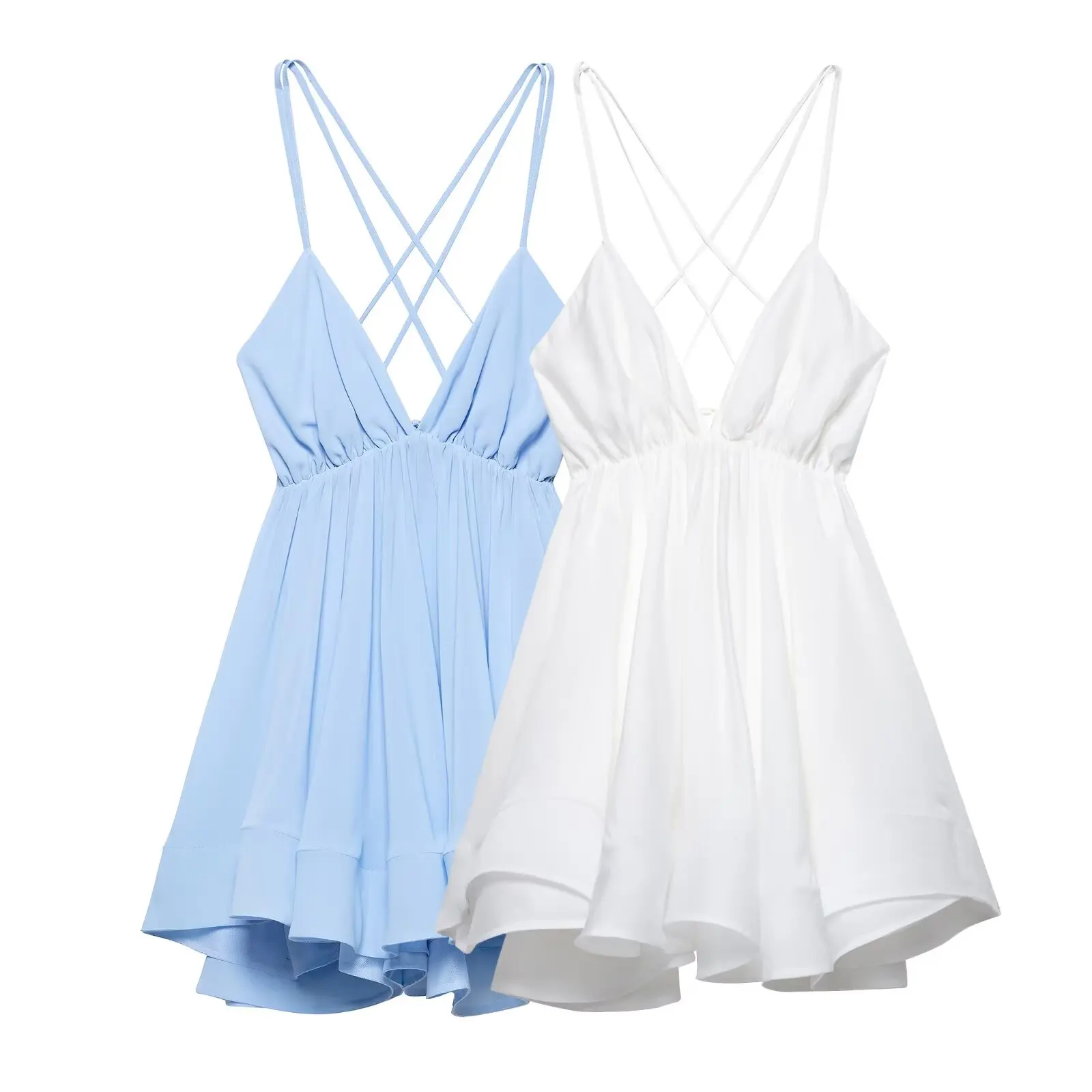 Lace Ruffle Mini For Dress Women White Sexy Sleeveless Backless Halter A-Line Pleated Dresses 2025 New Summer Casual Beach Dress
Lace Ruffle Mini For Dress Women White Sexy Sleeveless Backless Halter A-Line Pleated Dresses 2025 New Summer Casual Beach Dress