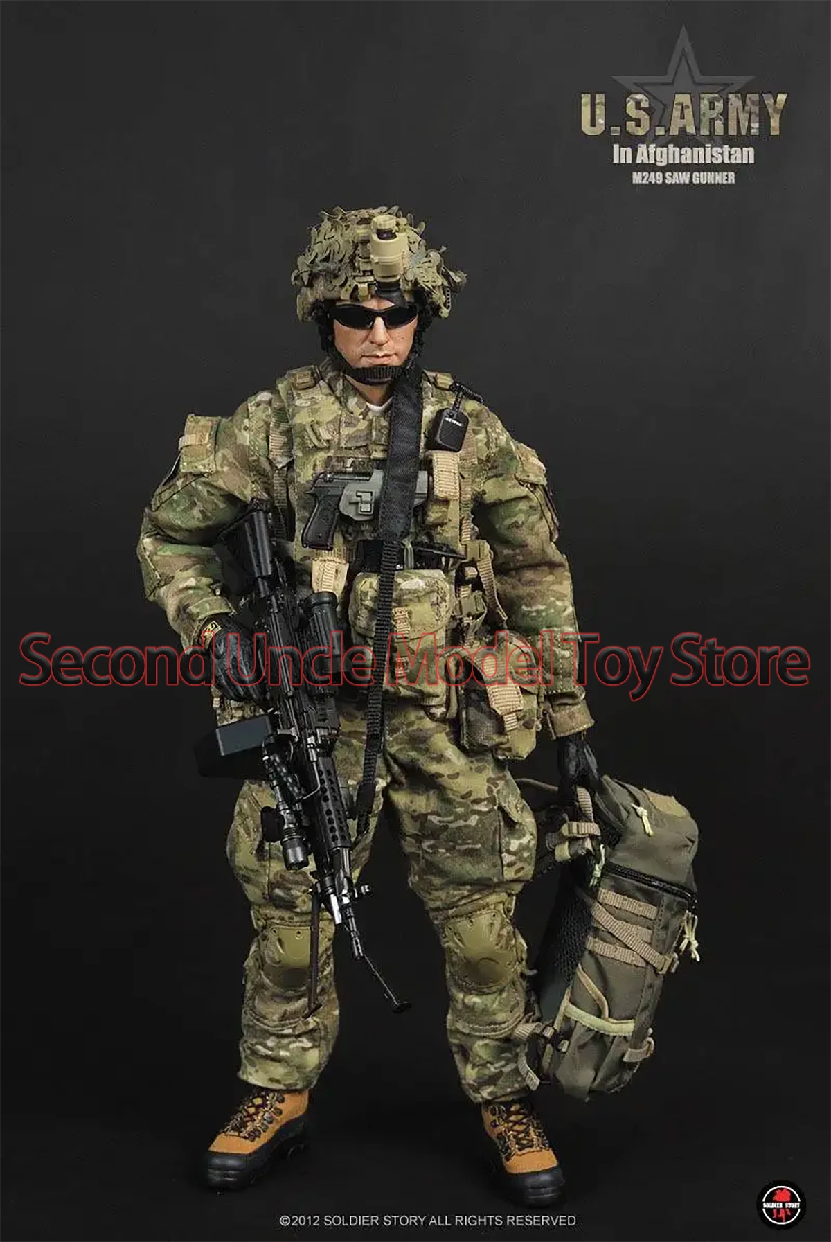 Soldierstory SS068 1/6 US Army M249 Gunner in Afghanistan 12''Male Soldier Military Action Figure Full Set Collectible Model Toy
Soldierstory SS068 1/6 US Army M249 Gunner in Afghanistan 12''Male Soldier Military Action Figure Full Set Collectible Model Toy