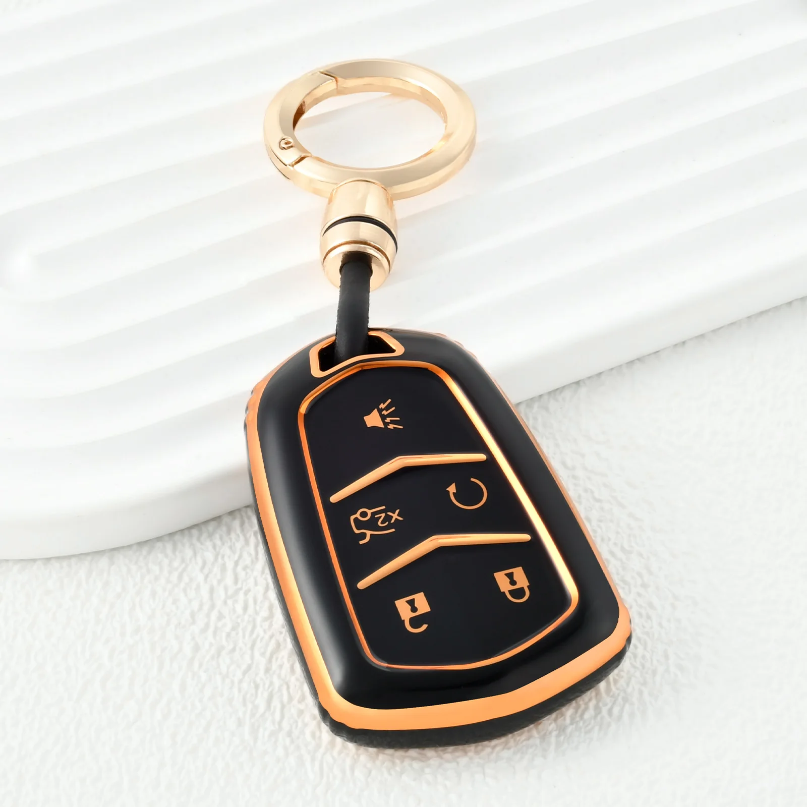5 Buttons Soft TPU Car Key Case Cover Shell Fob for Cadillac 2015-2019 Escalade ATS CTS CT6 XTS XT5 SRX 5-Buttons with keychain
5 Buttons Soft TPU Car Key Case Cover Shell Fob for Cadillac 2015-2019 Escalade ATS CTS CT6 XTS XT5 SRX 5-Buttons with keychain