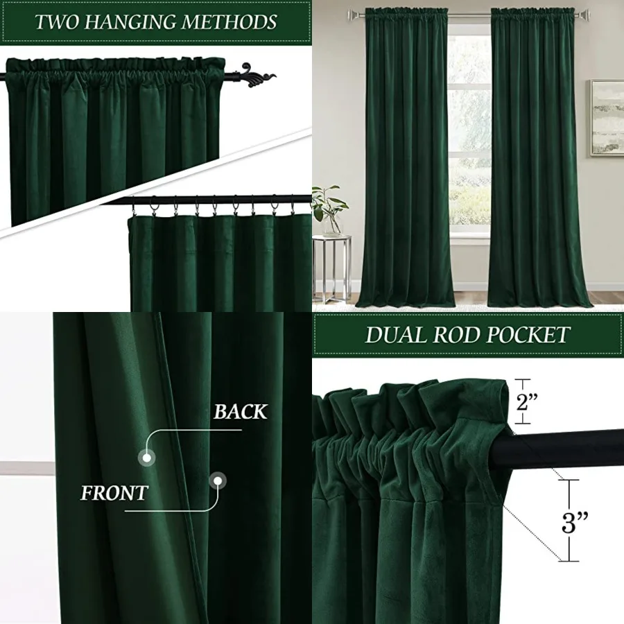 Velvet Curtains Drapes - Room Darkening Soft Window Curtains Thermal Insulating for Bedroom Living Room Dining Sliding Glass Do
Velvet Curtains Drapes - Room Darkening Soft Window Curtains Thermal Insulating for Bedroom Living Room Dining Sliding Glass Do