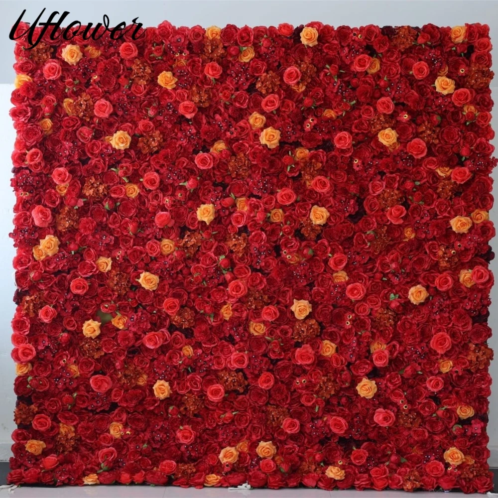 Uflower 3D Classic red Rose Hydrangea Roll Up Cloth Flower Wall Wedding Backdrop Window Display Flower Runner Event Party Prop 
Uflower 3D Classic red Rose Hydrangea Roll Up Cloth Flower Wall Wedding Backdrop Window Display Flower Runner Event Party Prop