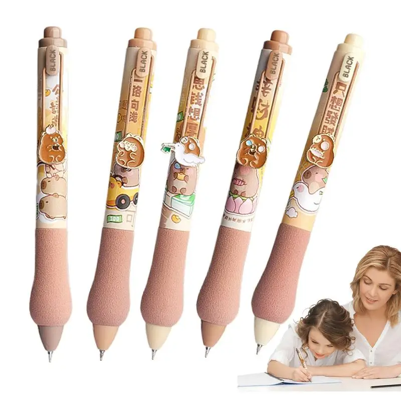 Retractable Gel Ink Pen Capybara Ballpoint Pens For Smooth Writing 5X Cartoon Anime Ballpoint Stationery For Women Girls Teacher
Retractable Gel Ink Pen Capybara Ballpoint Pens For Smooth Writing 5X Cartoon Anime Ballpoint Stationery For Women Girls Teacher