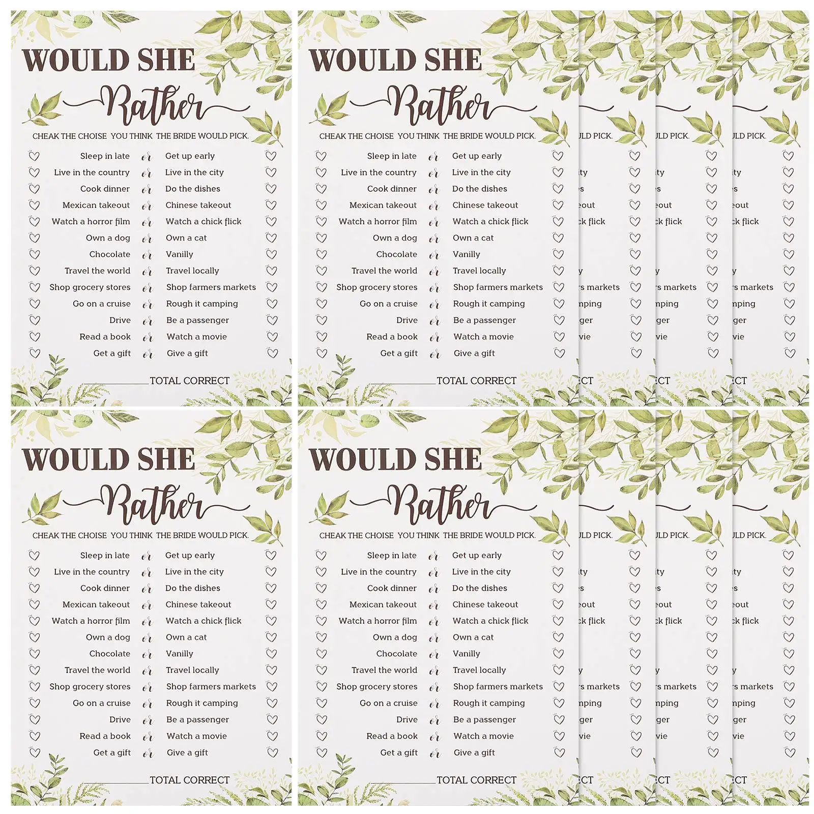 10 Pcs Bridal Shower Game Cards Conversation Modern Party Props Wedding Lightweight Practical Easy to Store Simple
10 Pcs Bridal Shower Game Cards Conversation Modern Party Props Wedding Lightweight Practical Easy to Store Simple