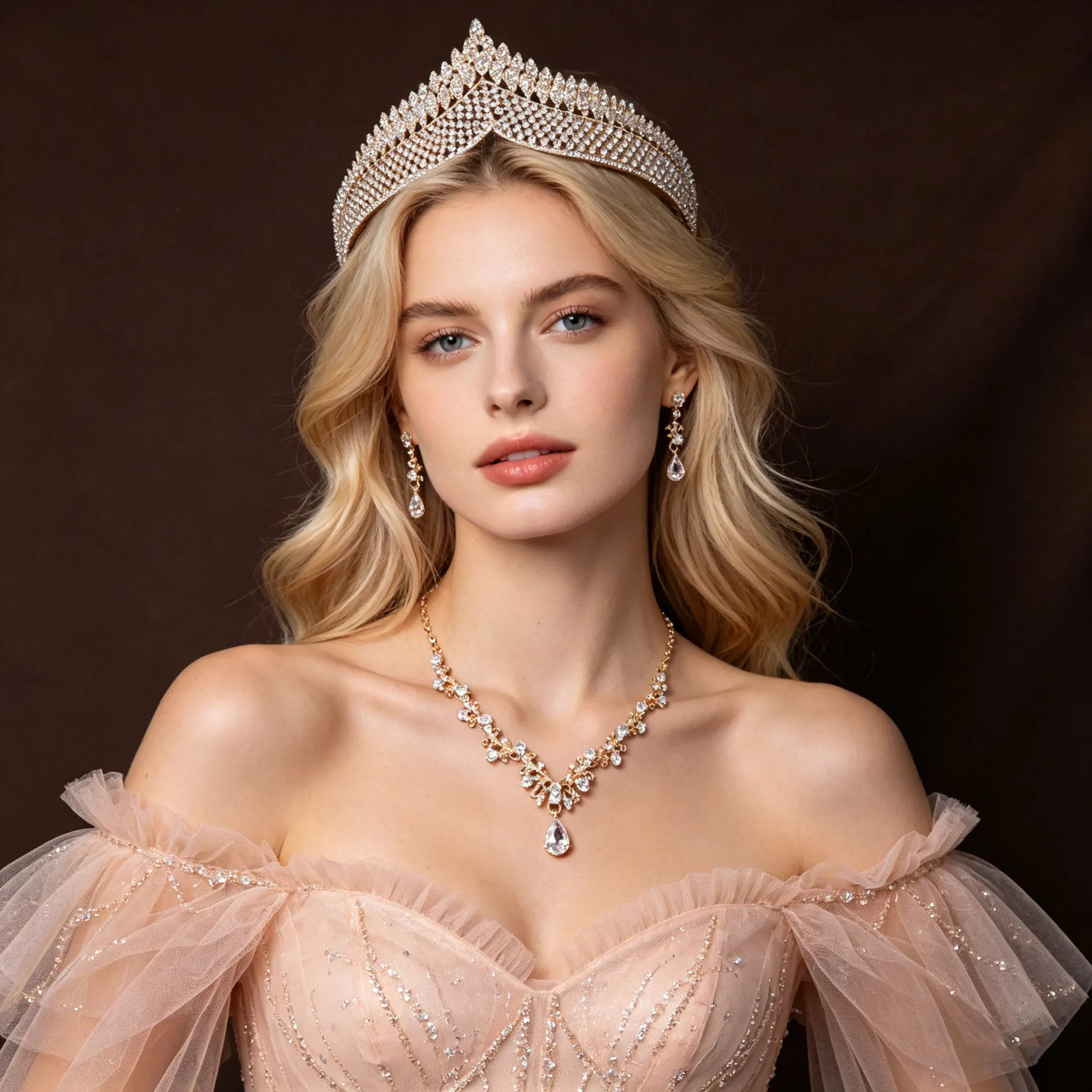 Golden§Silvery Sparkle Bridal Tiara Set: 3-Piece Crystal Jewelry
Golden§Silvery Sparkle Bridal Tiara Set: 3-Piece Crystal Jewelry