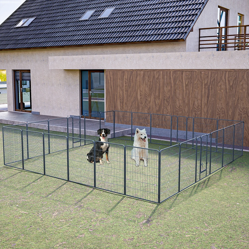 Dog Playpen Foldable 24 Panels Dog Pen 40" Height Pet Enclosure Dog Fence Outdoor With Lockable Door
Dog Playpen Foldable 24 Panels Dog Pen 40" Height Pet Enclosure Dog Fence Outdoor With Lockable Door