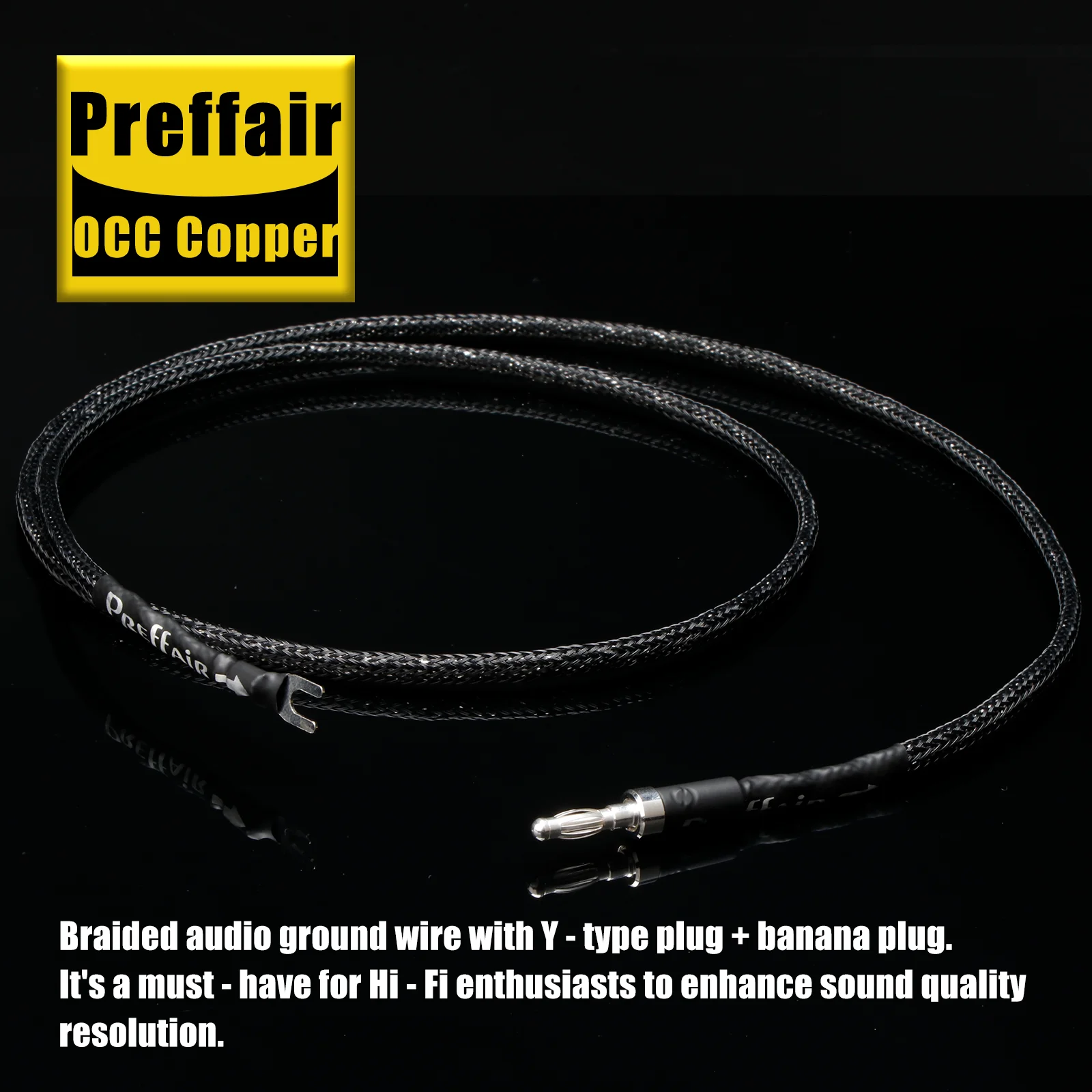 3AG Hi-End Phono Cable Vinyl LP Turntable Audio Wire Ground Cable OCC Silver Plated Banana to Spade Bridge Cable
3AG Hi-End Phono Cable Vinyl LP Turntable Audio Wire Ground Cable OCC Silver Plated Banana to Spade Bridge Cable