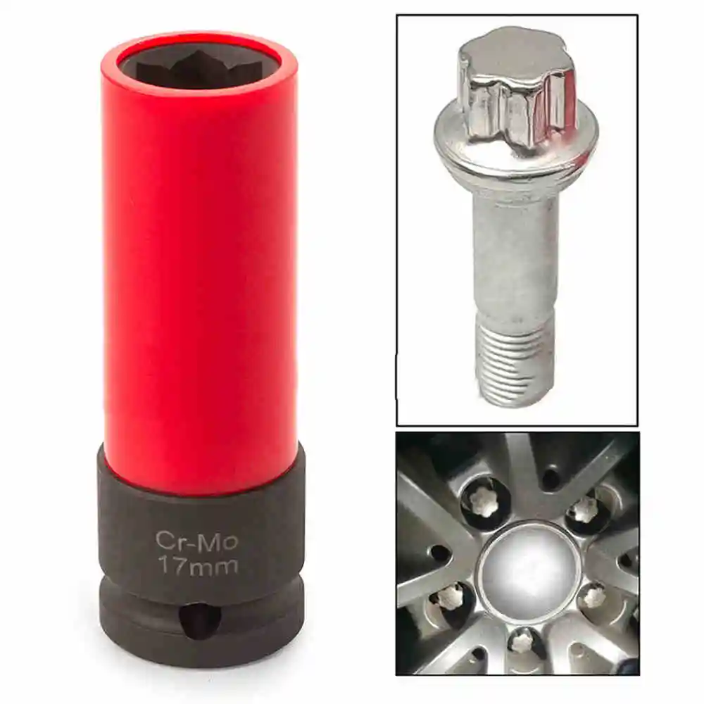 Universal Wheel Lock Nut Removal Socket Wrench For Mercedes Benz S Series Car Repair Tools 17mm
Universal Wheel Lock Nut Removal Socket Wrench For Mercedes Benz S Series Car Repair Tools 17mm