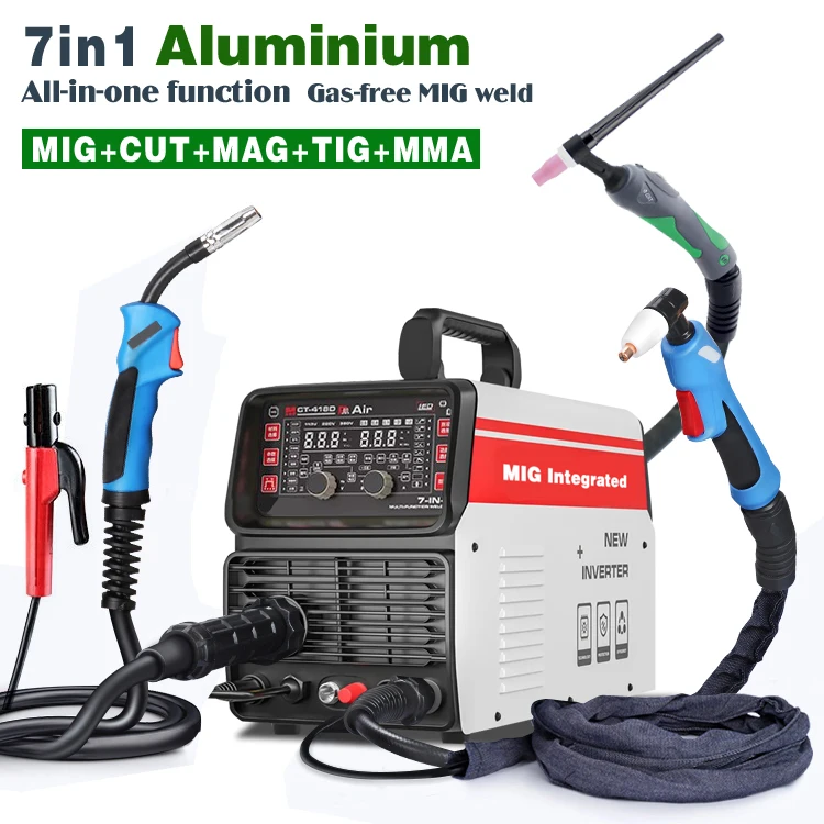 New 7in1 Multifunctional Aluminium Welding Machine MIG TIG MMA TIG CUT Plasma Cutting Manual Welding Gas Welding No Gas
New 7in1 Multifunctional Aluminium Welding Machine MIG TIG MMA TIG CUT Plasma Cutting Manual Welding Gas Welding No Gas