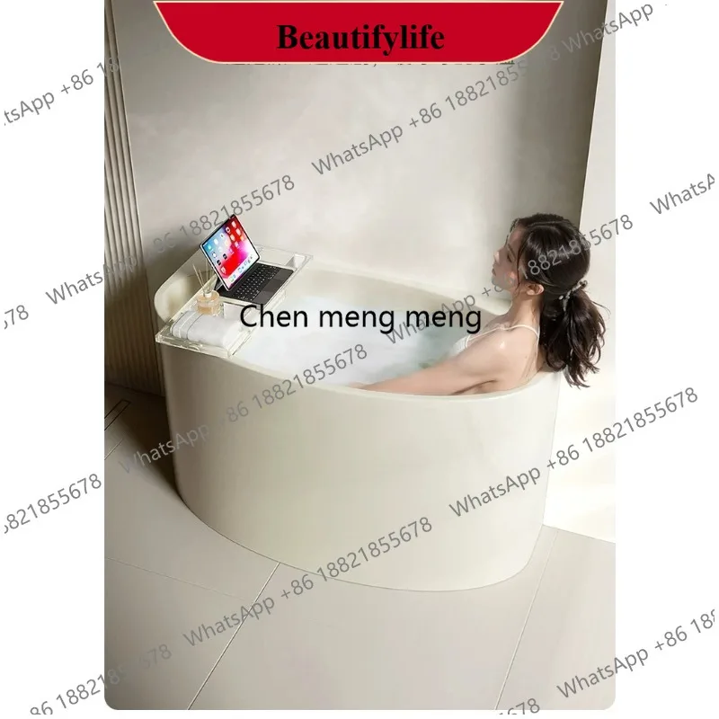 Milk white deep soaking bathtub household sitting acrylic independent Japanese mini movable
Milk white deep soaking bathtub household sitting acrylic independent Japanese mini movable