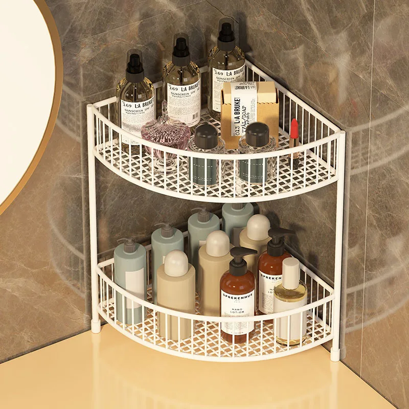 Bathroom Vanity Storage Rack Iron Material Double Layer Toilet Cosmetic Desktop Corner Shelf Washstand Organizer
Bathroom Vanity Storage Rack Iron Material Double Layer Toilet Cosmetic Desktop Corner Shelf Washstand Organizer
