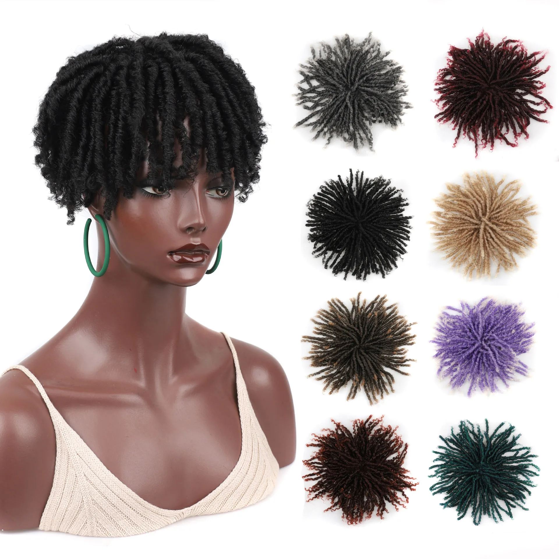Jeedou Synthetic Toupee Hairpiece Wig Short Curly Hair Braided Hair Clip On Hair Afro Women Black Wig For Thinning Hair
Jeedou Synthetic Toupee Hairpiece Wig Short Curly Hair Braided Hair Clip On Hair Afro Women Black Wig For Thinning Hair