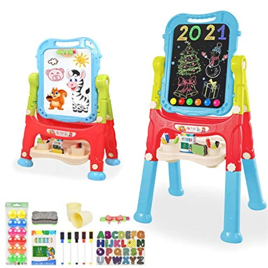 Easel for Rotatable Double Sided Adjustable Standing Art Easel with Painting Accessories for Toddlers Boys and Girls
Easel for Rotatable Double Sided Adjustable Standing Art Easel with Painting Accessories for Toddlers Boys and Girls