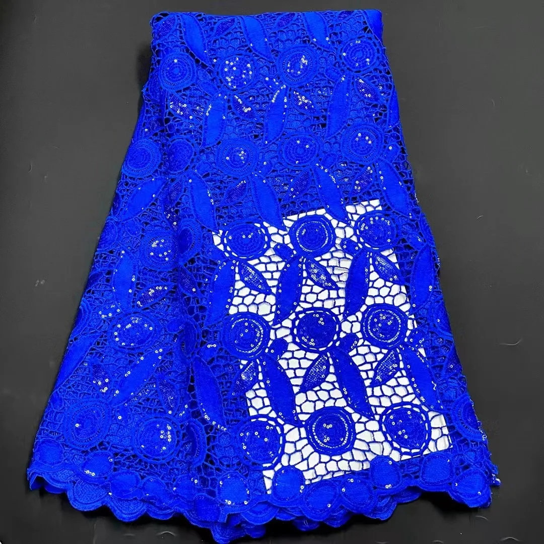 Nigerian Guipure Lace with Sequins Water Soluble Fabric High Quality Embroidery African Cord Laces For Nigerian Party TS1213
Nigerian Guipure Lace with Sequins Water Soluble Fabric High Quality Embroidery African Cord Laces For Nigerian Party TS1213