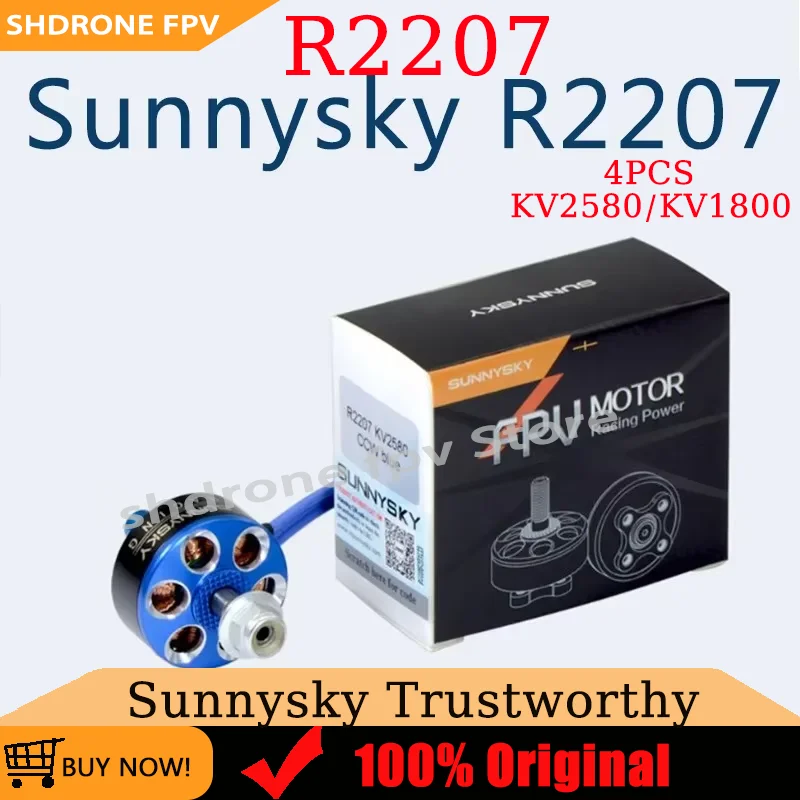 Sunnysky 4PCS R2207 2207 Brushless Motor 2580KV 1800KV for RC Drone FPV Racing Multi Rotor DIY Frame Spare Parts Accs
Sunnysky 4PCS R2207 2207 Brushless Motor 2580KV 1800KV for RC Drone FPV Racing Multi Rotor DIY Frame Spare Parts Accs