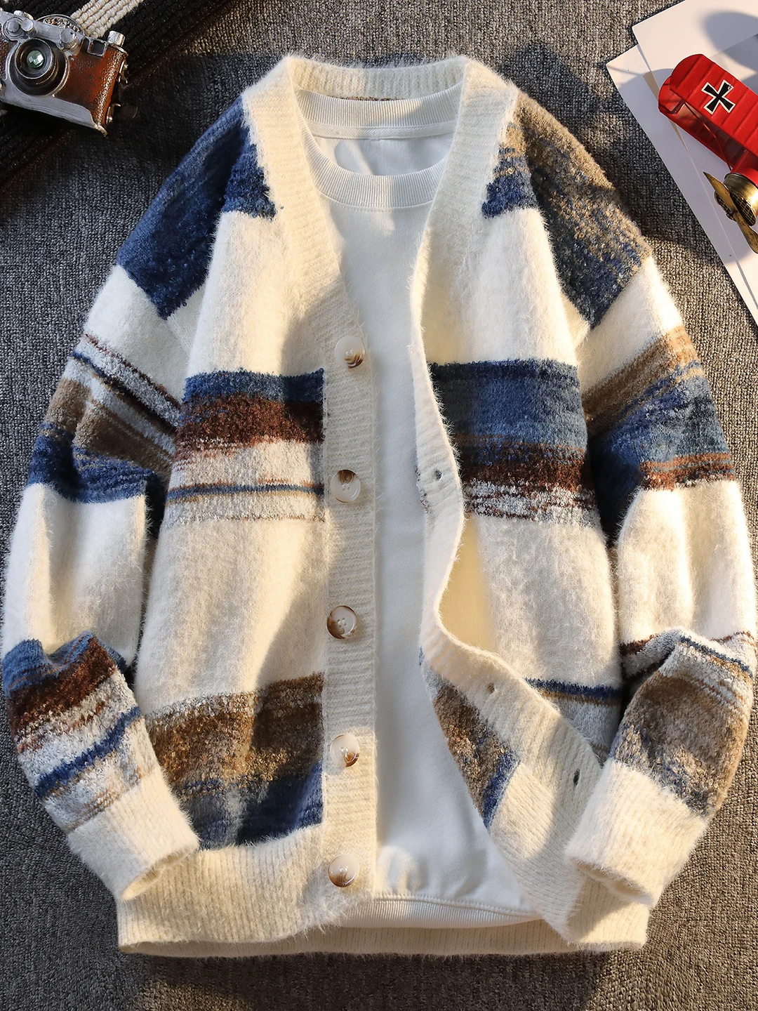 Casual Knitted Sweater for Men Autumn Winter Open Cardigan Sli Versatile Faionable Base Layer irt Soft Polyester Blend
Casual Knitted Sweater for Men Autumn Winter Open Cardigan Sli Versatile Faionable Base Layer irt Soft Polyester Blend