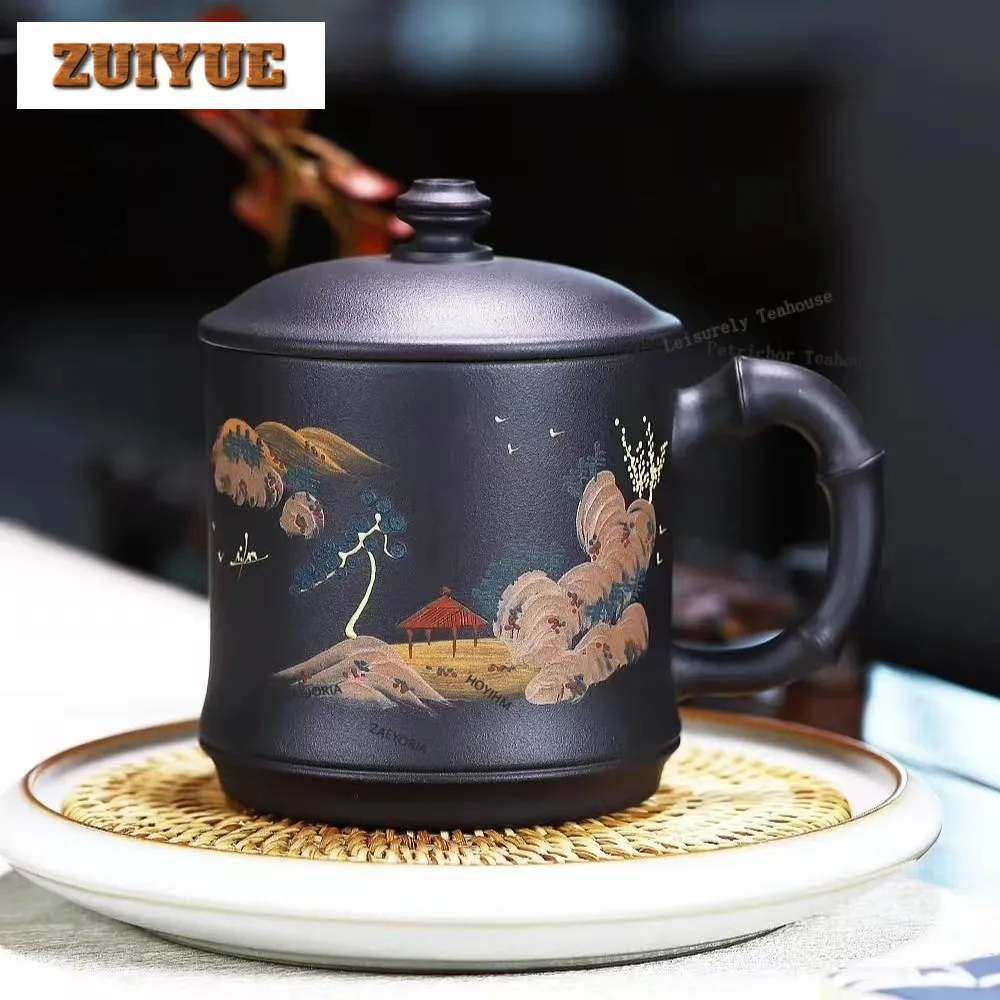 Yixing Purple Clay Cup With Original Mineral Engraving, Purely Handmade, Household Men's Tea Lid, Large Capacity 500Ml
Yixing Purple Clay Cup With Original Mineral Engraving, Purely Handmade, Household Men's Tea Lid, Large Capacity 500Ml
