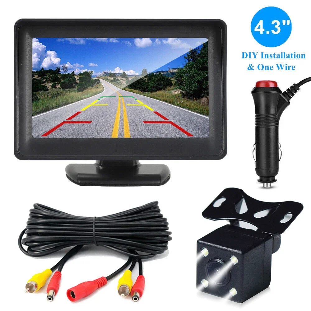 Plug and Play DIY Easy Installation 4.3" Car Rear View Backup Camera Monitor for Vehicle Van Night Vision Reverse Parking System
Plug and Play DIY Easy Installation 4.3" Car Rear View Backup Camera Monitor for Vehicle Van Night Vision Reverse Parking System
