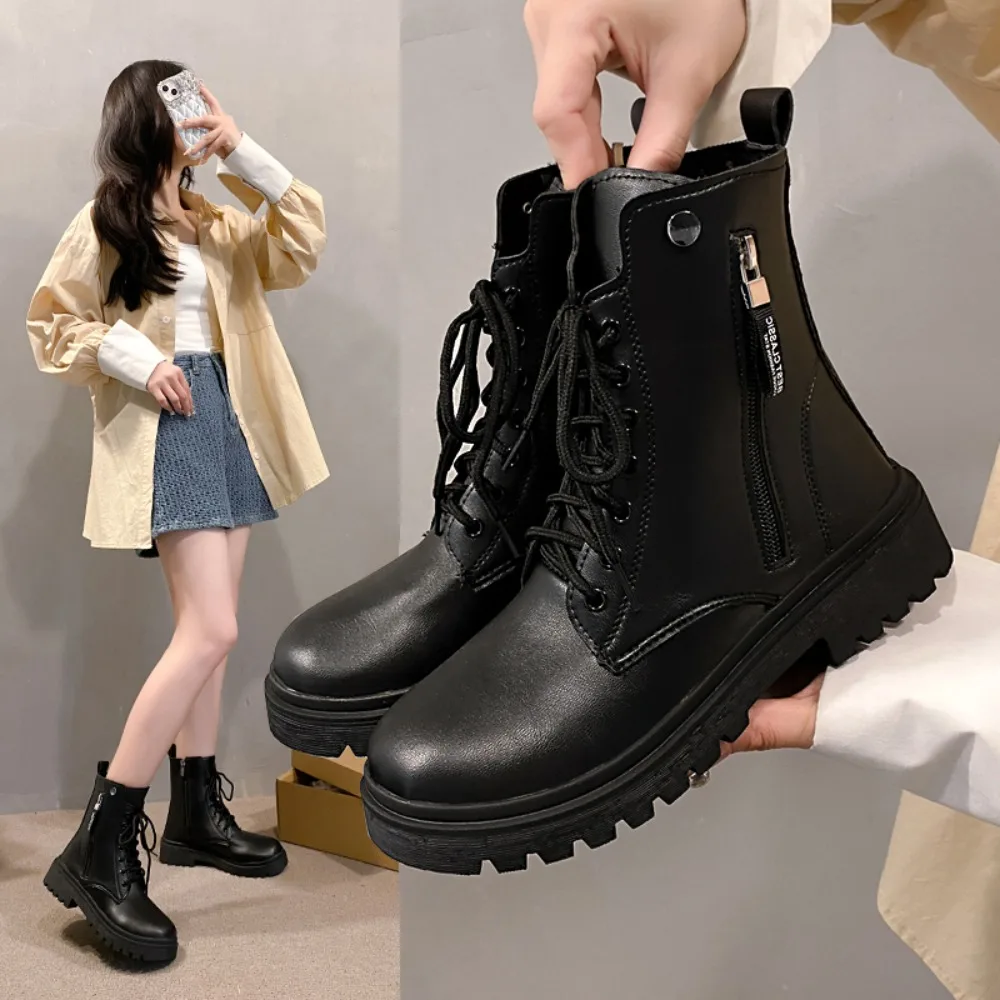 2025 New Boots Ladies Lace-Up Shoes for Women Warm Platform Zipper Black Casual Comfortable Ankle Boots
2025 New Boots Ladies Lace-Up Shoes for Women Warm Platform Zipper Black Casual Comfortable Ankle Boots