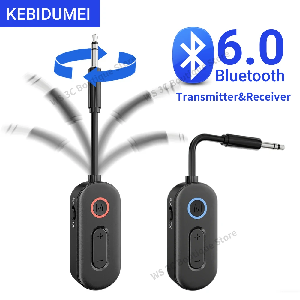 KEBIDUMEI Bluetooth 6.0 Audio Receiver Transmitter 3.5MM AUX Hifi Stereo Music Wireless Adapter With Mic For Car Airplane TV PC
KEBIDUMEI Bluetooth 6.0 Audio Receiver Transmitter 3.5MM AUX Hifi Stereo Music Wireless Adapter With Mic For Car Airplane TV PC