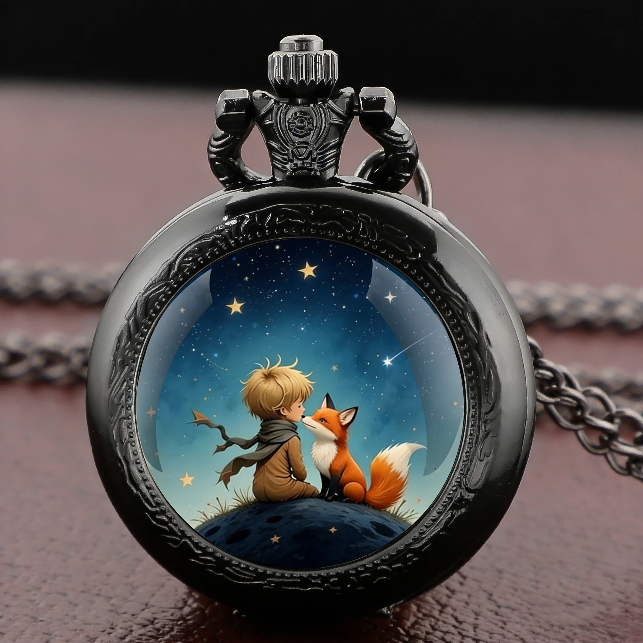 Littler Prince Design Glass Dome Pocket Watch with Chain Fashion Necklace Pendant Chain Jewelry Gifts Men Women Clock Gift Kids
Littler Prince Design Glass Dome Pocket Watch with Chain Fashion Necklace Pendant Chain Jewelry Gifts Men Women Clock Gift Kids