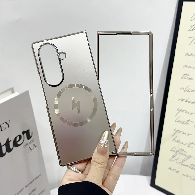 Plating AG Magnetic Phone Case For Samsung Galaxy Z Fold 6 5 4 3 5G Z Fold7 For Magsafe Matte Shockproof Wireless Charging Cover
Plating AG Magnetic Phone Case For Samsung Galaxy Z Fold 6 5 4 3 5G Z Fold7 For Magsafe Matte Shockproof Wireless Charging Cover