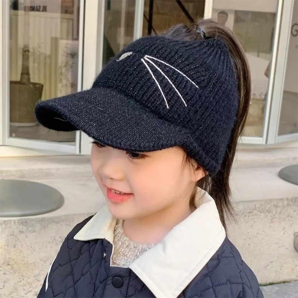 Solid Color Autumn Winter Hat Lovely Animal Cat Elastic Kids Ear Protection Hat Keep Warm Knitted Empty Top Baseball Cap
Solid Color Autumn Winter Hat Lovely Animal Cat Elastic Kids Ear Protection Hat Keep Warm Knitted Empty Top Baseball Cap