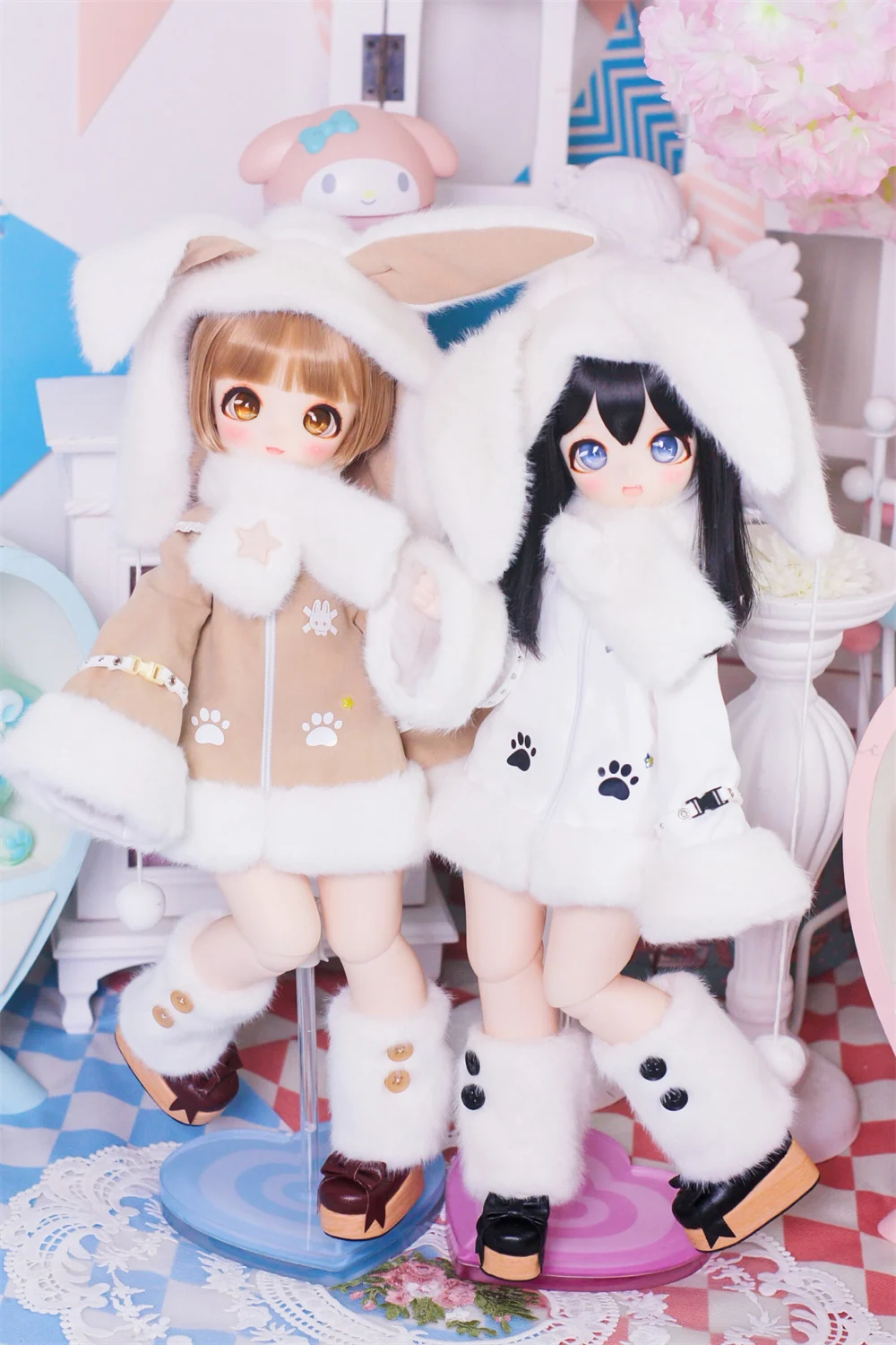BJD doll clothes suitable for 1/4 size cute doll clothes set snow bunny doll accessories (4 points)
BJD doll clothes suitable for 1/4 size cute doll clothes set snow bunny doll accessories (4 points)