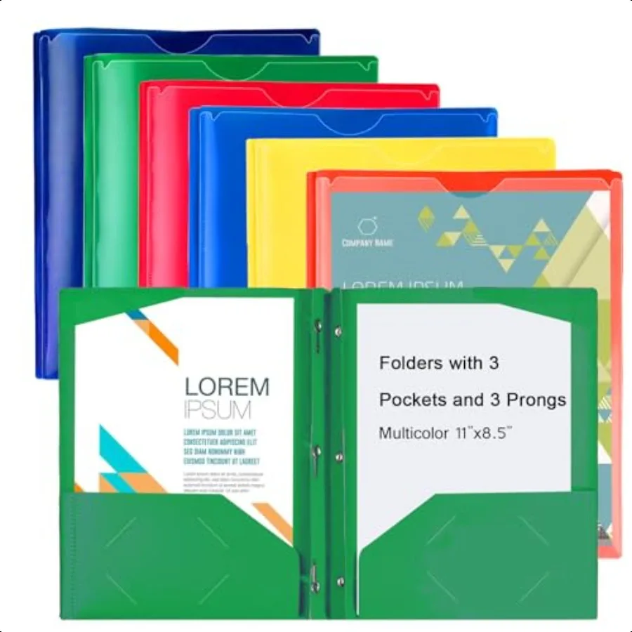 6 Pack Plastic Folders with Pockets and Prong 2 Pocket 3 Prong Folders with 6 Colors Heavy Duty Folders Use for School Office H
6 Pack Plastic Folders with Pockets and Prong 2 Pocket 3 Prong Folders with 6 Colors Heavy Duty Folders Use for School Office H