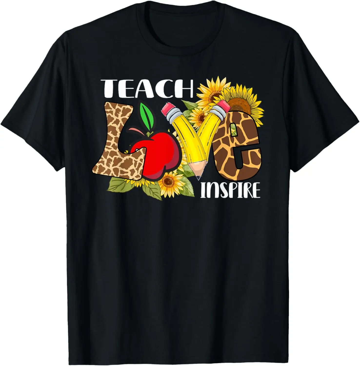 Модный стиль - футболка Teach Love Inspire с милым подсолнухом
Модный стиль - футболка Teach Love Inspire с милым подсолнухом