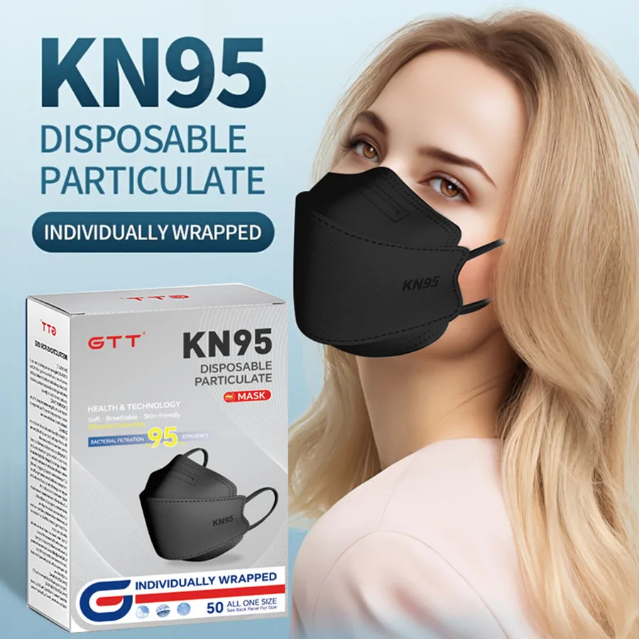 GTT 50/100/200Pcs Disposable Masks KN95 Independent Packaging 4-layer Thickened Filter Dust-proof Protection Fish Shape Mask 
GTT 50/100/200Pcs Disposable Masks KN95 Independent Packaging 4-layer Thickened Filter Dust-proof Protection Fish Shape Mask