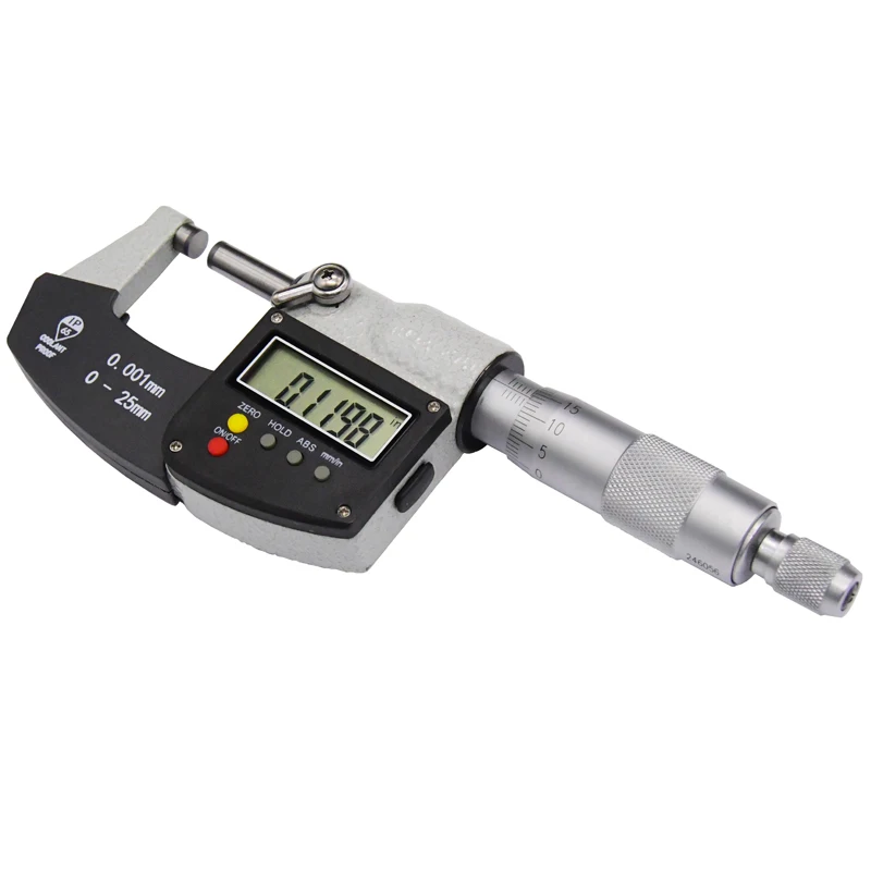 Digital Micrometer 0.001 0-25 25-50 50-75100 mm IP65 Waterproof Micrometer, Off Scale Micrometer
Digital Micrometer 0.001 0-25 25-50 50-75100 mm IP65 Waterproof Micrometer, Off Scale Micrometer