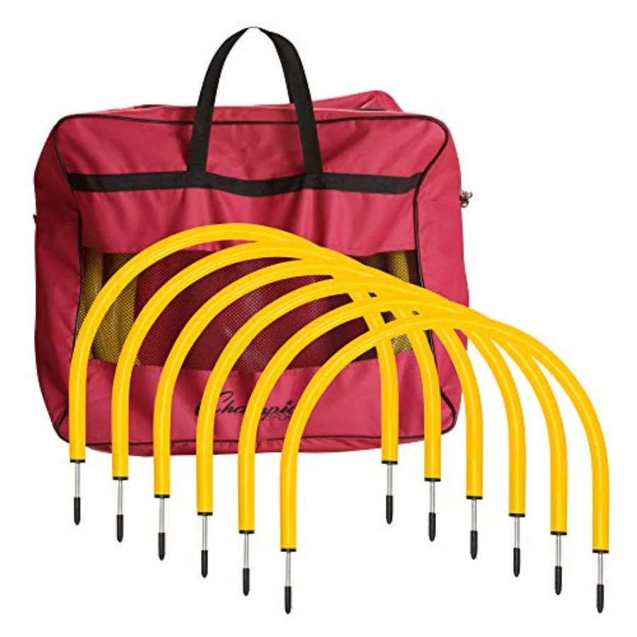 Soccer Passing Arc Set 12 Durable Training Arcs with Stakes and Carry Bag Soccer Goals and Practice Equipment for Accuracy, Ski
Soccer Passing Arc Set 12 Durable Training Arcs with Stakes and Carry Bag Soccer Goals and Practice Equipment for Accuracy, Ski