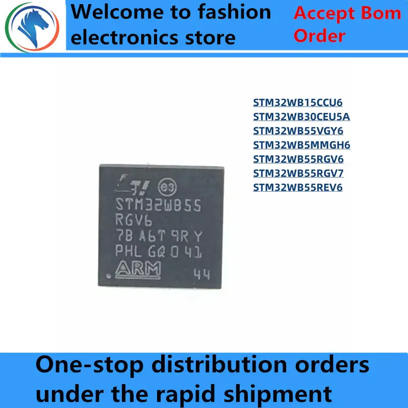 100% New STM32WB15CCU6 STM32WB30CEU5A STM32WB55VGY6 STM32WB5MMGH6 STM32WB55RGV6 STM32WB55RGV7 STM32WB55REV6 original chips ic
100% New STM32WB15CCU6 STM32WB30CEU5A STM32WB55VGY6 STM32WB5MMGH6 STM32WB55RGV6 STM32WB55RGV7 STM32WB55REV6 original chips ic