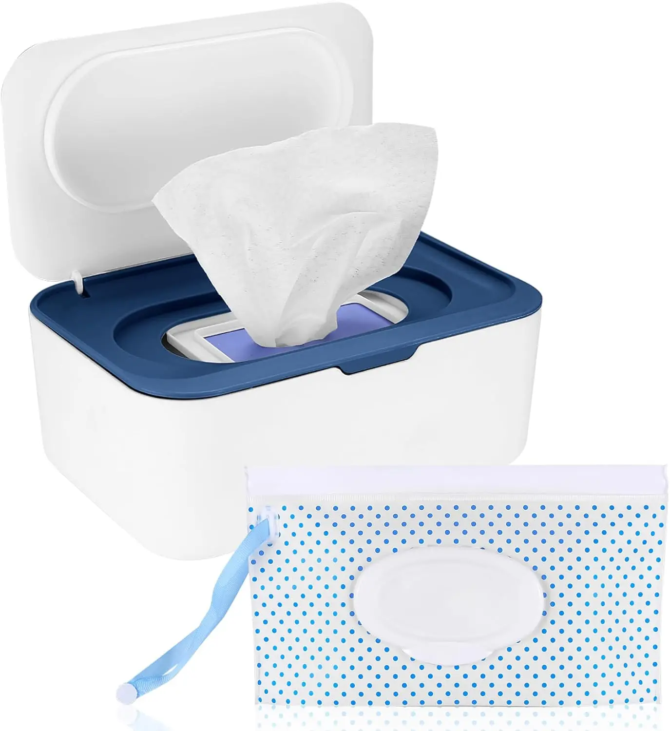 Wet Wipes Dispenser Box with Lid, Dustproof Napkin Holder for Home Office Desk, Mask Storage Case Included (Blue)
Wet Wipes Dispenser Box with Lid, Dustproof Napkin Holder for Home Office Desk, Mask Storage Case Included (Blue)