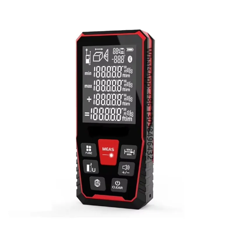 New Long Distance Laser Rangefinder Angle Area Volume Measurement Tool 100m Ranging Handheld 120m Digital Laser Distance Meter