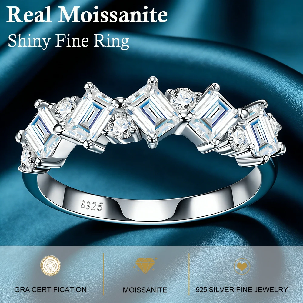 MUXIFC All Moissanite Wedding Ring for Women Emerald/Round Cut Lab Diamond Engagement Band GRA Certificate 925 Silver Jewelry
MUXIFC All Moissanite Wedding Ring for Women Emerald/Round Cut Lab Diamond Engagement Band GRA Certificate 925 Silver Jewelry