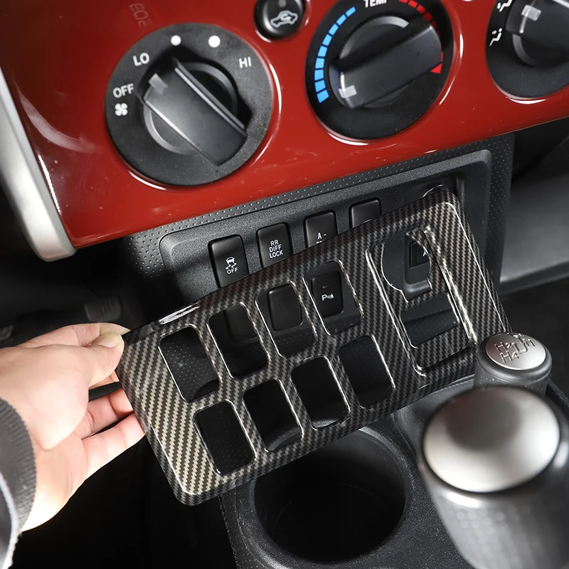 Для Toyota FJ Cruiser 2007-2021 ABS внутренняя центральная панель управления кондиционером, наклейка на панель, автомобильные аксессуары
Для Toyota FJ Cruiser 2007-2021 ABS внутренняя центральная панель управления кондиционером, наклейка на панель, автомобильные аксессуары