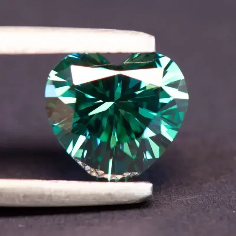 Heart Cut Moissanite Stone Natural Emerald Green Color Artificial Gemstone DIY Advanced Jewelry Making Materials with Re
Heart Cut Moissanite Stone Natural Emerald Green Color Artificial Gemstone DIY Advanced Jewelry Making Materials with Re