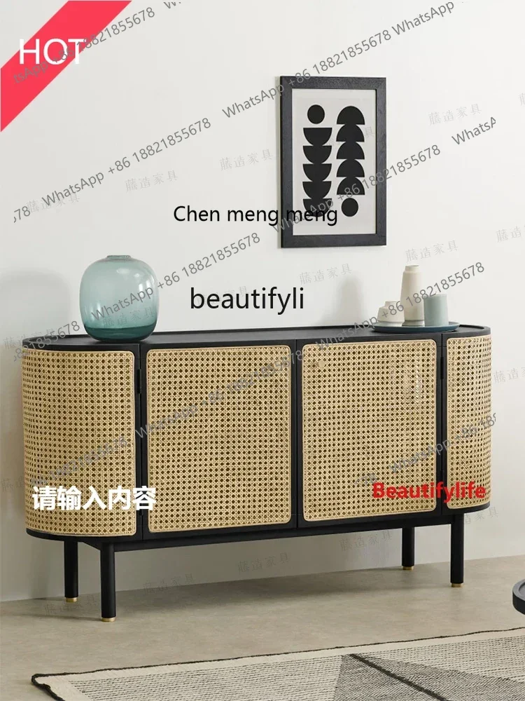 A32 Nordic Retro Sideboard Cabinet Solid Wood Entrance Cabinet Mid-Ancient Black Log Rattan Storage Chest of DrawersA
A32 Nordic Retro Sideboard Cabinet Solid Wood Entrance Cabinet Mid-Ancient Black Log Rattan Storage Chest of DrawersA