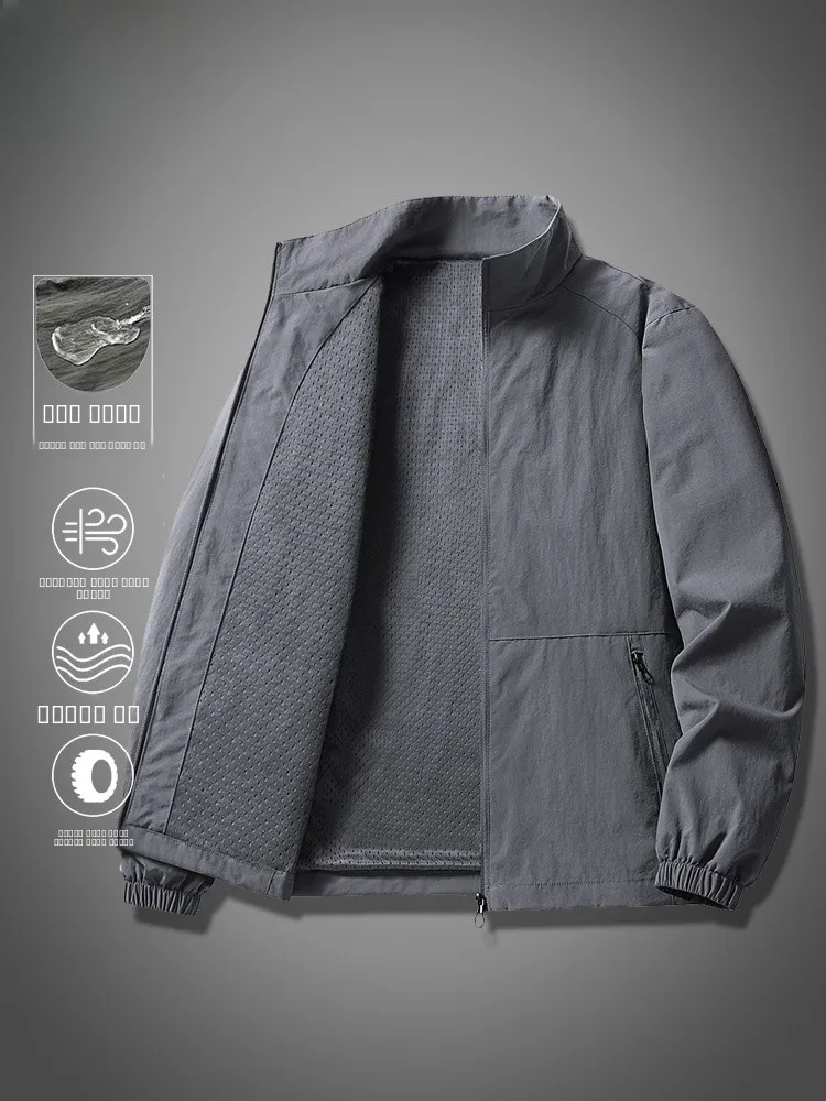 Мужская куртка Yu Zhaolin, легкая весенне-осенняя свободная посадка, повседневное модное ветрозащитное водонепроницаемое пальто с воротником-стойкой, рабочая одежда
Мужская куртка Yu Zhaolin, легкая весенне-осенняя свободная посадка, повседневное модное ветрозащитное водонепроницаемое пальто с воротником-стойкой, рабочая одежда