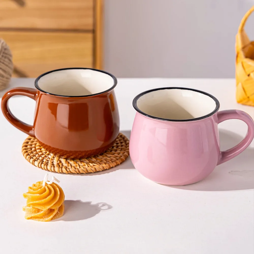 Cute Nordic Ceramic Milk Cup Solid Color 300/400ml Coffee Mug Vintage Tea Cup Valentine's Day Present
Cute Nordic Ceramic Milk Cup Solid Color 300/400ml Coffee Mug Vintage Tea Cup Valentine's Day Present