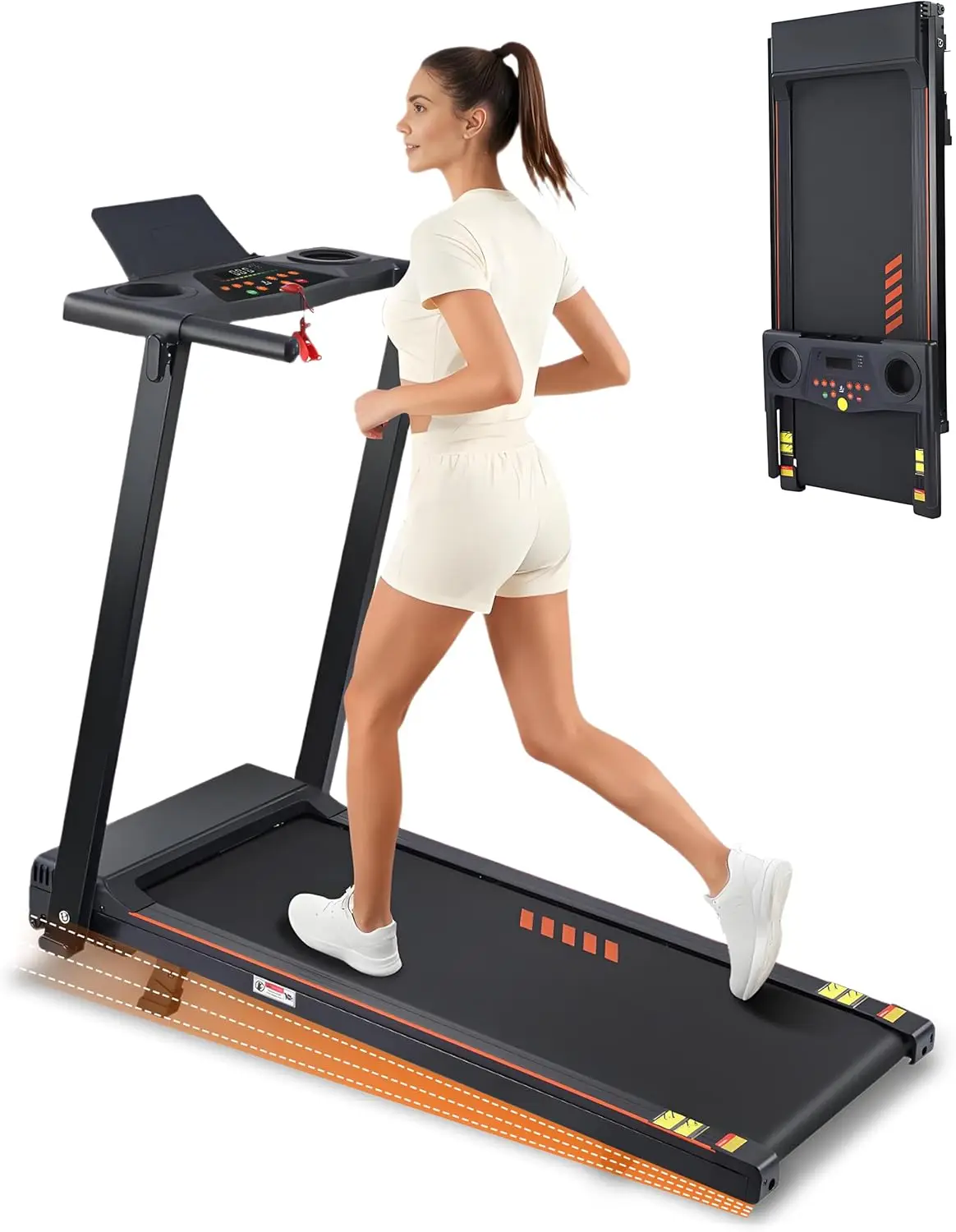 Incline Treadmill with Handles, 3.0 HP Small Treadmills for Home, 300 LBS Capacity, LED Display, 24 Programs, Water Bottle Holder, iPad Stand
Incline Treadmill with Handles, 3.0 HP Small Treadmills for Home, 300 LBS Capacity, LED Display, 24 Programs, Water Bottle Holder, iPad Stand