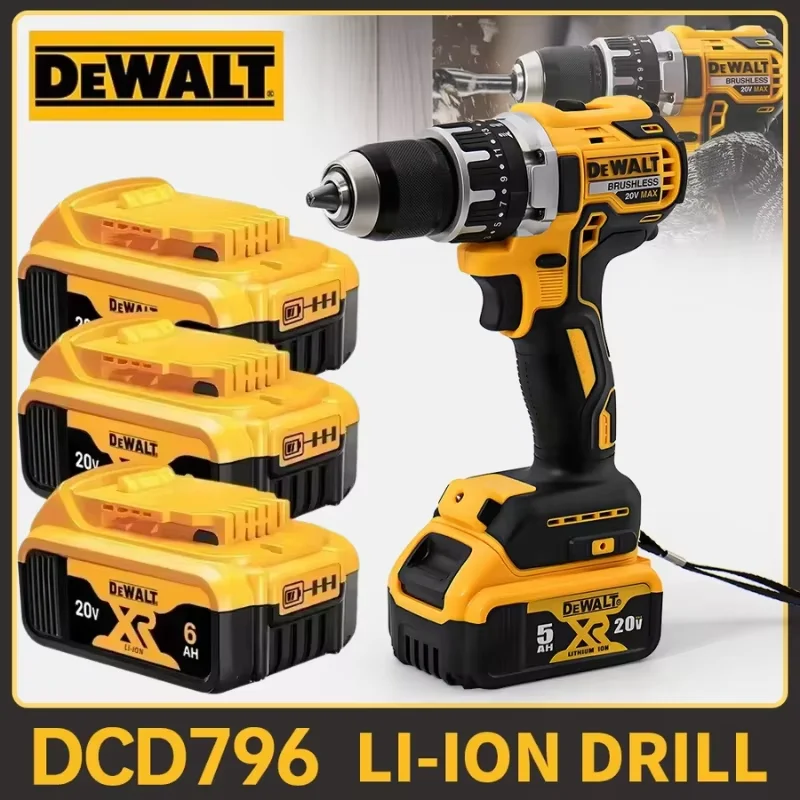 Dewalt Brushless Cordless DCD796 Impact Drill, Multifunctional Rechargeable Electric Screwdriver Power Tools
Dewalt Brushless Cordless DCD796 Impact Drill, Multifunctional Rechargeable Electric Screwdriver Power Tools