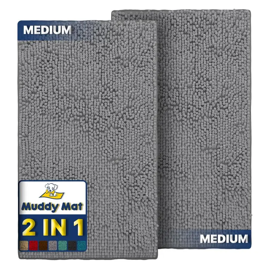 2Piece Grey Medium 30X19 ASSEENONTV Highly Absorbent Microfiber Door Mat, Bath Mat and Pet Rug, Non Slip Thick Washable, Soft Ch
2Piece Grey Medium 30X19 ASSEENONTV Highly Absorbent Microfiber Door Mat, Bath Mat and Pet Rug, Non Slip Thick Washable, Soft Ch
