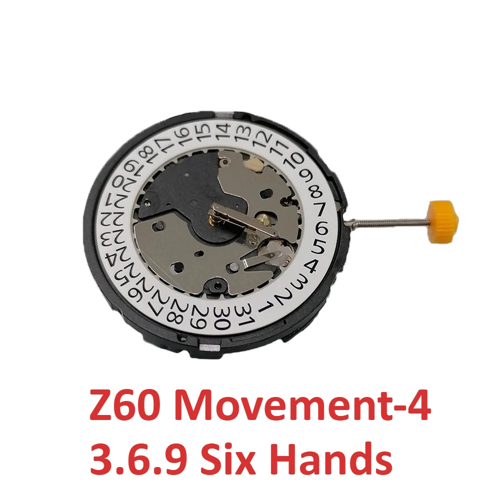 New Quartz Z60 Movement-4 3.6.9 Six Hands Single Calendar High Accurance Replacement Watch Accessories for MIYOTA 4 O'clock Date
New Quartz Z60 Movement-4 3.6.9 Six Hands Single Calendar High Accurance Replacement Watch Accessories for MIYOTA 4 O'clock Date