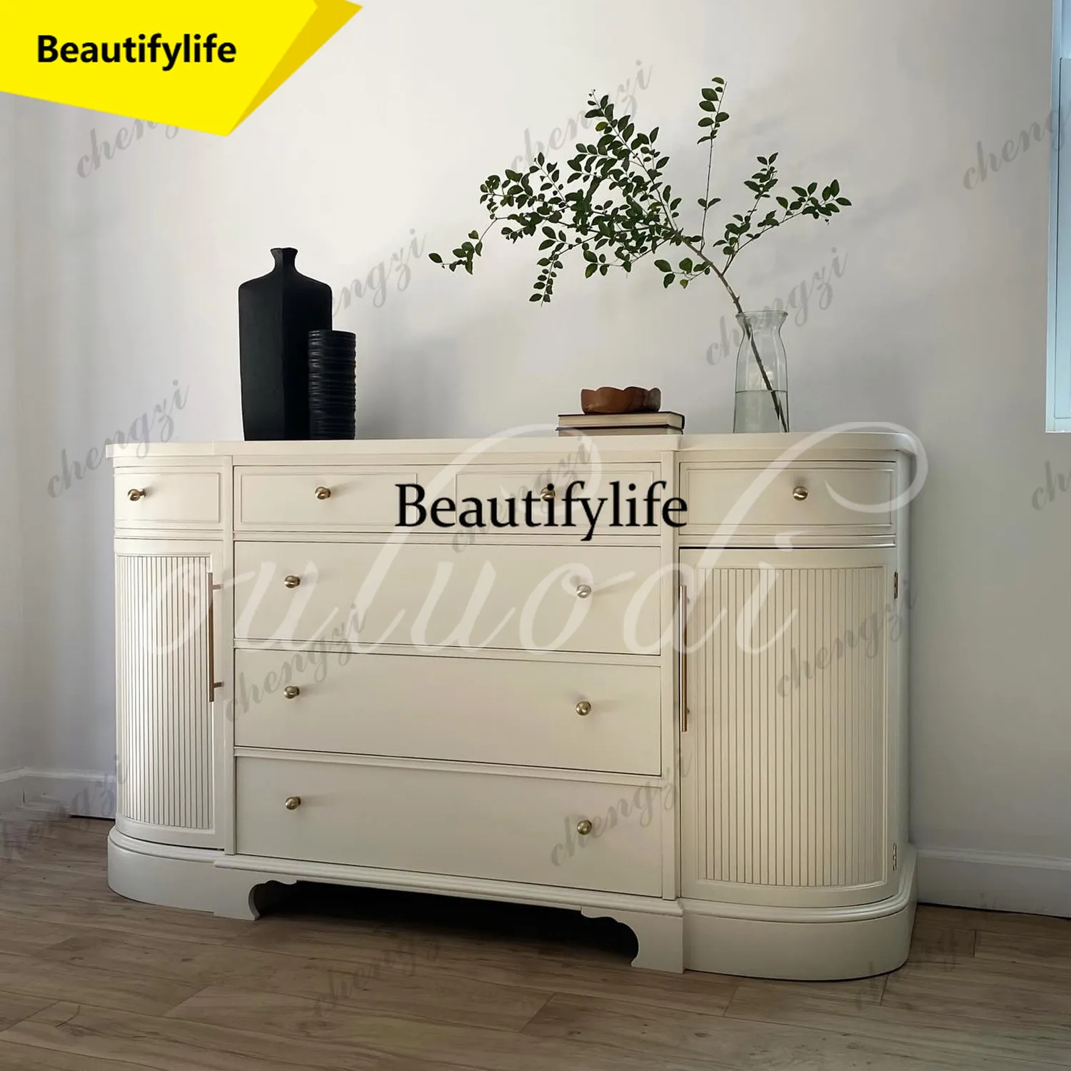 A17 American solid wood chest of drawers bedroom beige French drawer cabinet against the wall vertical cabinet
A17 American solid wood chest of drawers bedroom beige French drawer cabinet against the wall vertical cabinet