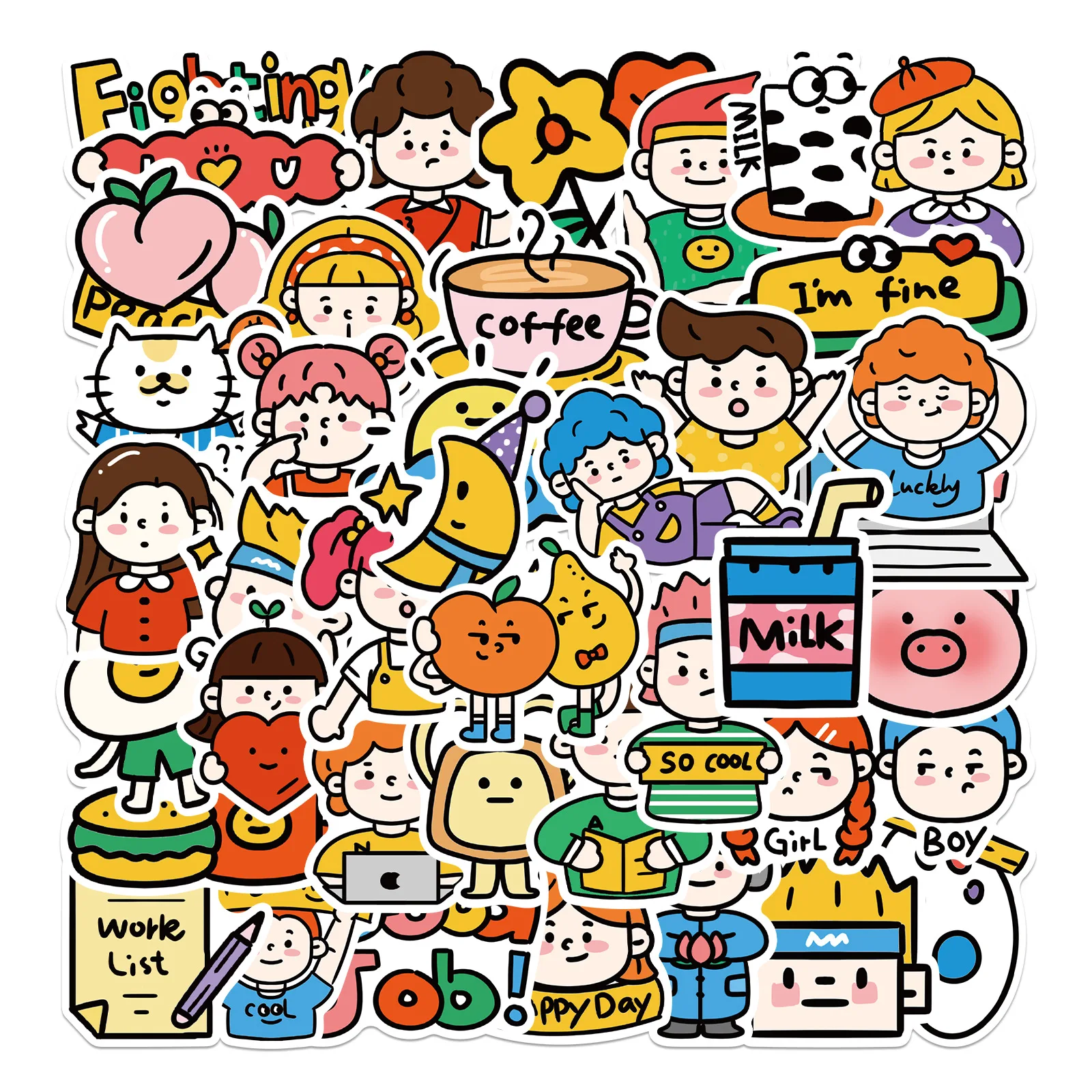 40Pcs Worker's Diary Series Stickers Suitcase Phone Case Water Bottle Waterproof Decoration Diy Sticker Packs
40Pcs Worker's Diary Series Stickers Suitcase Phone Case Water Bottle Waterproof Decoration Diy Sticker Packs