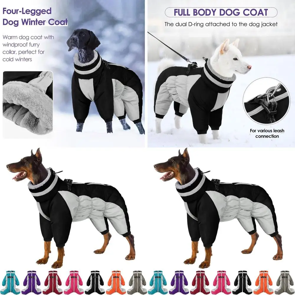 Теплая флисовая куртка для больших собак с водолазкой и светоотражающим зимним комбинезоном, ветрозащитная куртка-пуховик с ножками для французских бульдогов, Bla
Теплая флисовая куртка для больших собак с водолазкой и светоотражающим зимним комбинезоном, ветрозащитная куртка-пуховик с ножками для французских бульдогов, Bla